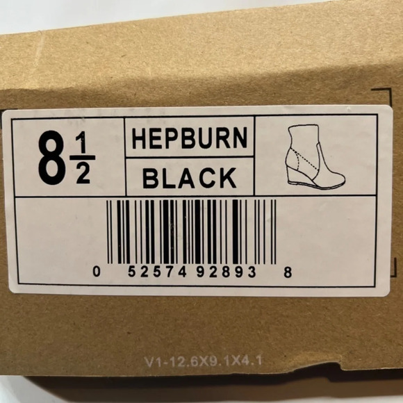 Journee Collection Hepburn wedge heel booties side zip vegan leather BLACK 8.5 - Picture 13 of 13